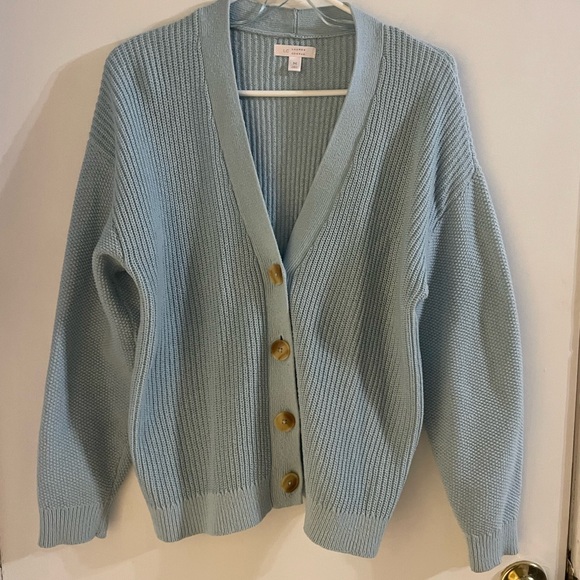 LC Lauren Conrad Sweaters - Lauren Conrad Women's Light Blue Cardigan Sweater size medium